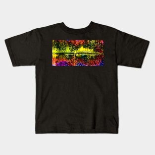 City Lights on the Water Colorful Abstract Kids T-Shirt